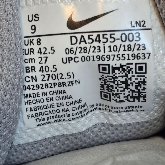 Nike Vapor Edge Speed 360 2 Football Cleats Black Silver DA5455-003 Men's Size 9 - Picture 9 of 9